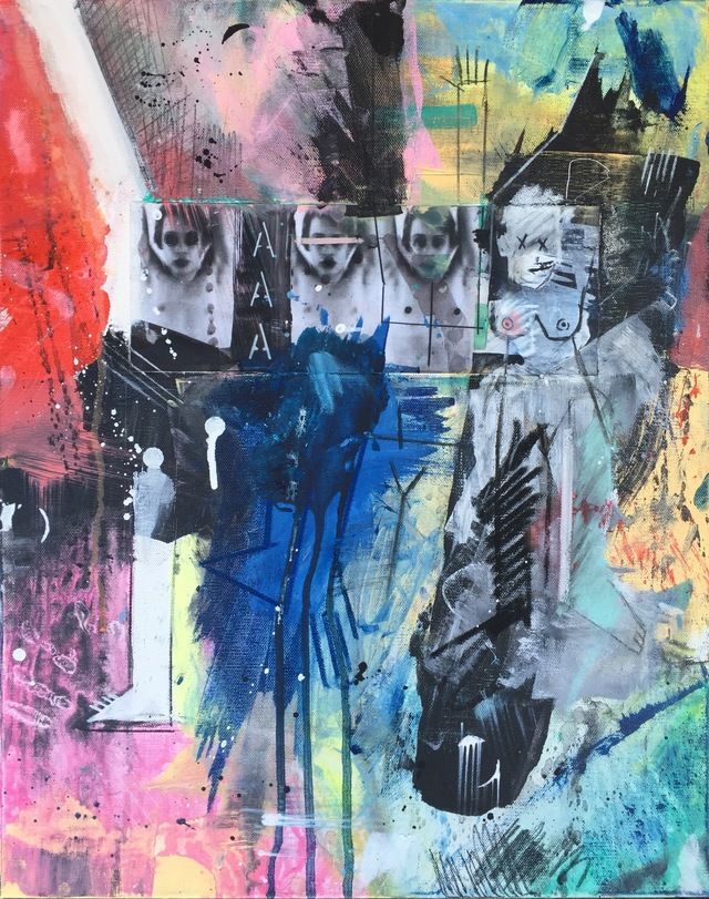 640x811 Painting By Terry Urban Home Alone Pt 2 16 X 20 Mixed Media - Home Alone Painting