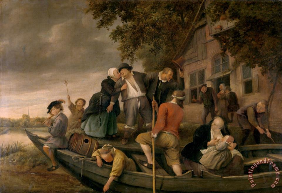 960x656 Jan Havicksz Steen The Merry Homecoming Painting - Homecoming Painting