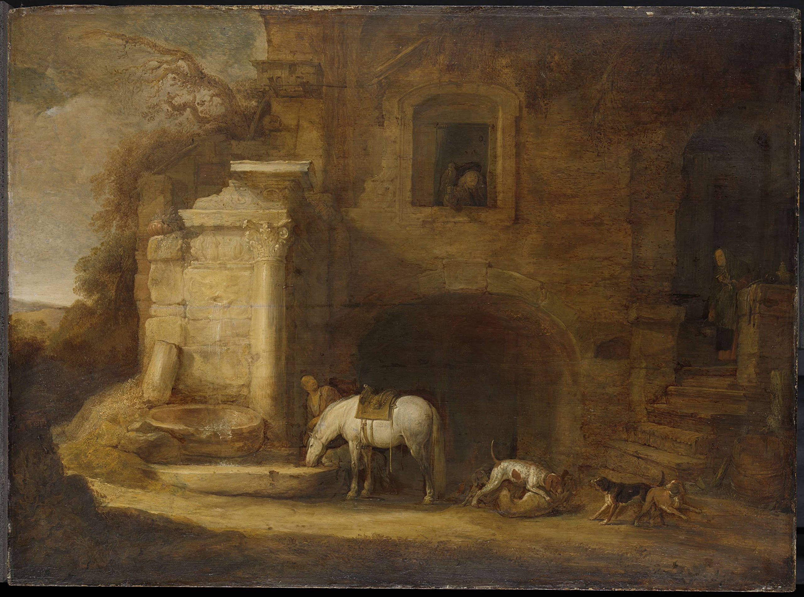 2560x1903 The Homecoming Of The Falconer. 1637 Painting Simon De Vlieger - Homecoming Painting