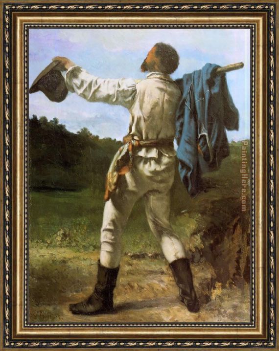 570x718 Gustave Courbet The Homecoming Framed Painting For Sale - Homecoming Painting