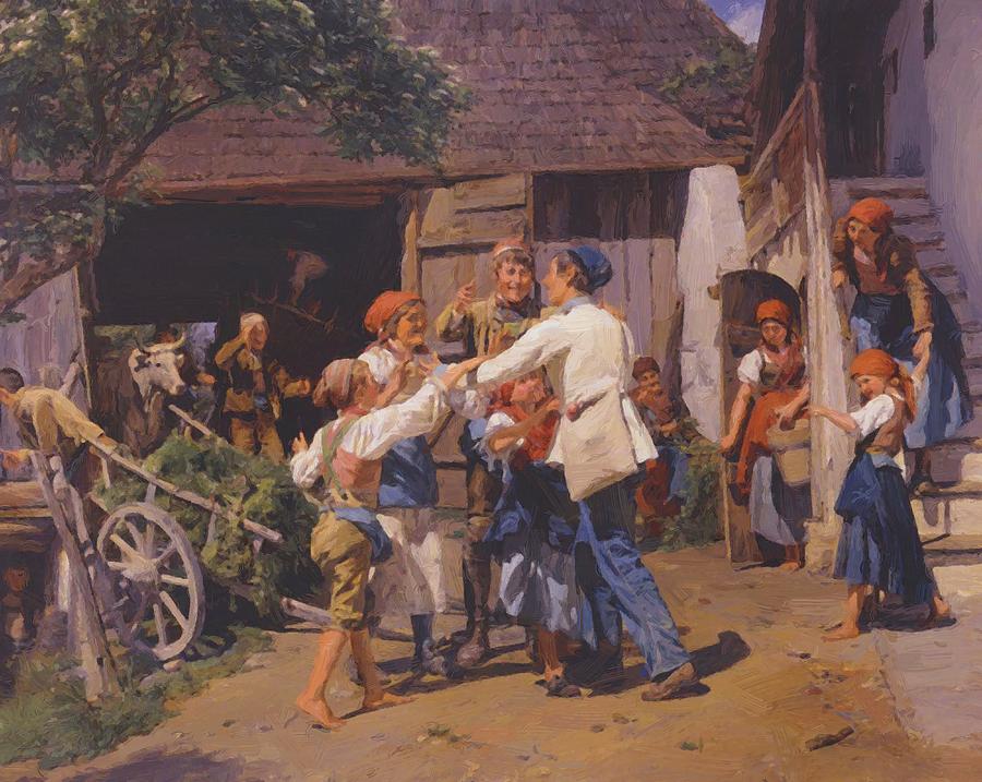 900x717 Homecoming Into The Fathers House 1855 Painting By Ferdinand Georg - Homecoming Painting