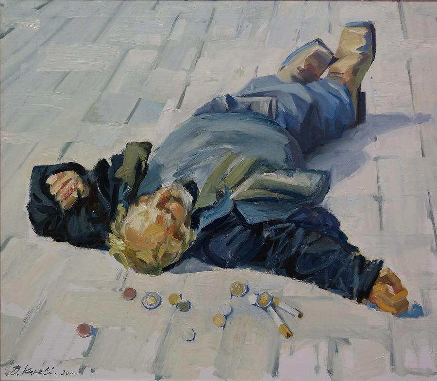 900x785 Homeless Painting By Buron Kaceli - Homeless Painting