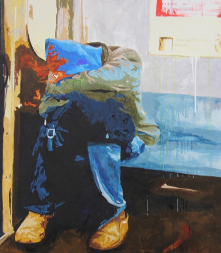 444x508 Homeless By Vincent Loisy, 2015 Painting Artsper (40070) - Homeless Painting