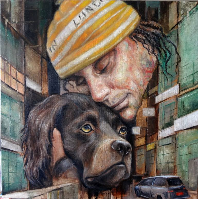 770x773 Saatchi Art Homeless Painting By Poulami Banerjee - Homeless Painting