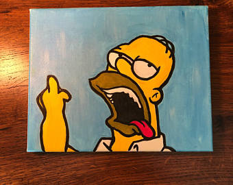 340x270 Light Up Buddha Homer Simpson - Homer Simpson Painting