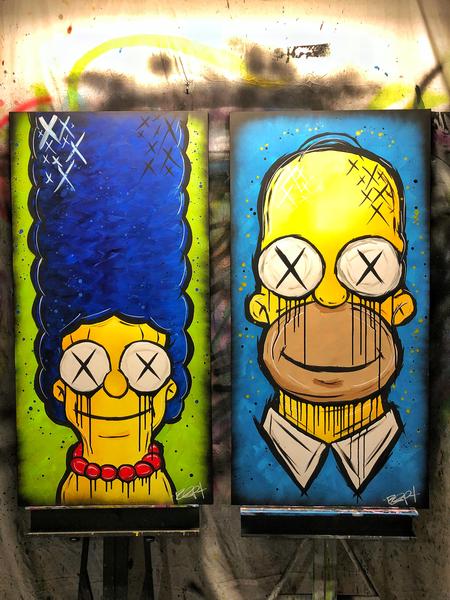 450x600 Marge Amp Homer Simpson Brian Garcia Paints - Homer Simpson Painting