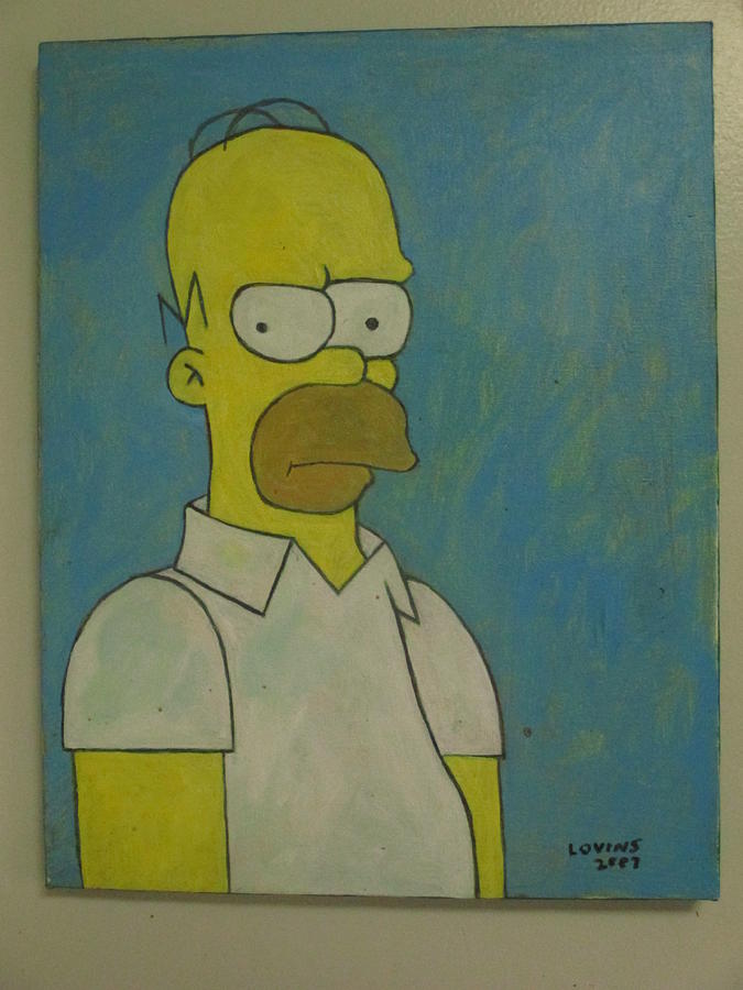 675x900 Homer Simpson - Homer Simpson Painting