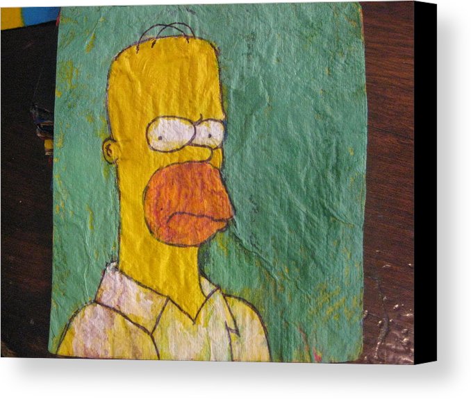 678x575 Homer Simpson - Homer Simpson Painting