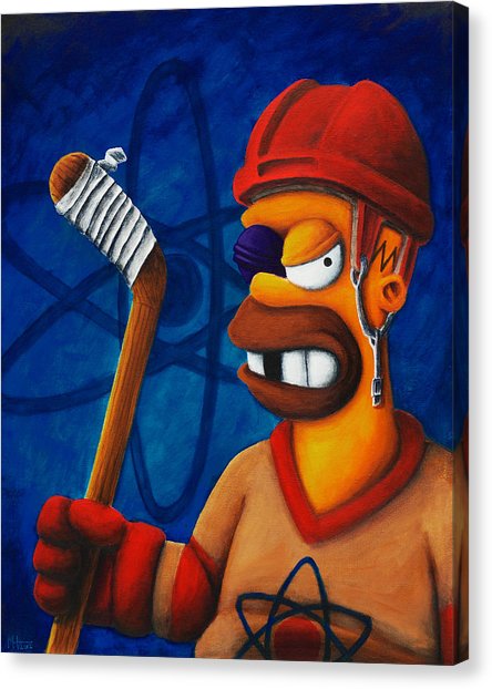 444x622 Homer Simpson Canvas Prints Fine Art America - Homer Simpson Painting