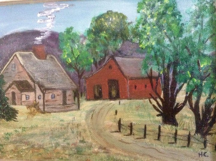 720x538 Helen Cartwright, Oil Painting, The Old Homestead, Painted - Homestead Painting