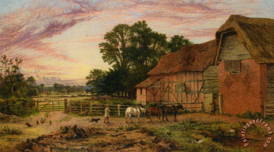 960x531 Benjamin Williams Leader Evening Return To The Homestead Painting - Homestead Painting