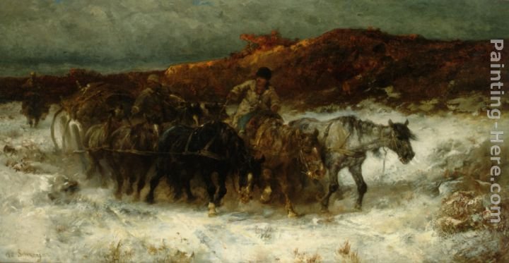 720x373 Adolf Schreyer Homeward Bound Painting Best Paintings For Sale - Homeward Bound Painting