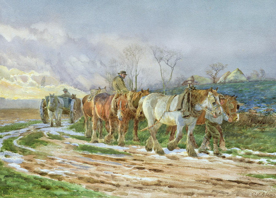 900x648 Homeward Bound Painting By Charles James Adams - Homeward Bound Painting