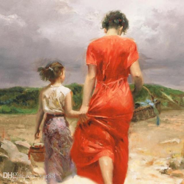 640x640 Pino Homeward Bound Mom Amp Daughter Hand Painted Famous - Homeward Bound Painting