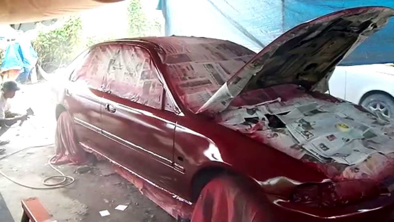1280x720 Red Mica Painting Job - Honda Painting