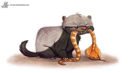 500x279 Daily Painting - Honey Badger Painting