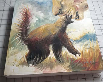 340x270 Ratel Etsy - Honey Badger Painting