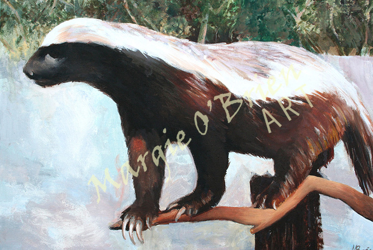 750x503 Bushveld Series Margie O'Brien - Honey Badger Painting