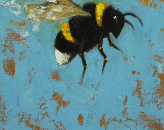340x270 Honey Bee Painting Etsy - Honey Bee Painting