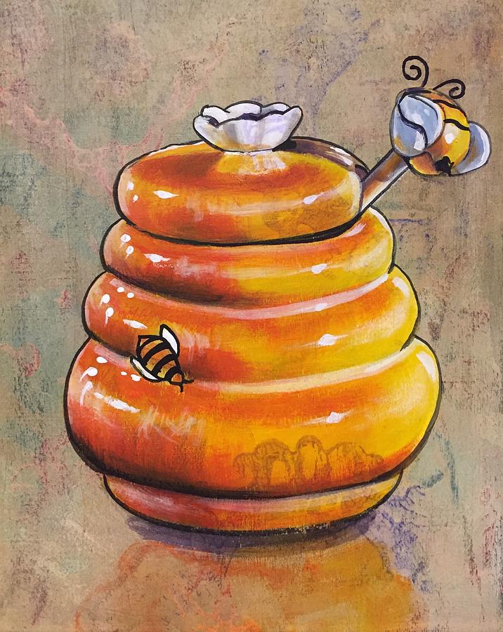 716x900 Honey Pot Painting By Christina Clare - Honey Painting