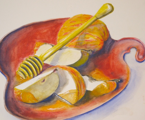 500x413 Challenge Apples Amp Honey Shana Tova! - Honey Painting