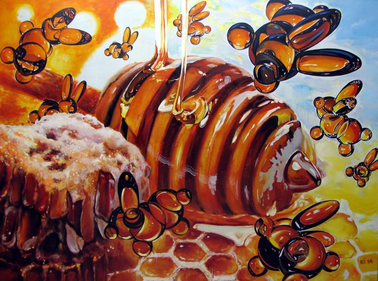 770x572 Saatchi Art Honeycomb Painting By Igor Konovalov - Honeycomb Painting