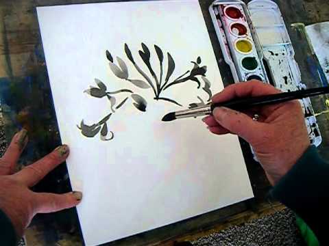 480x360 Paint A Honeysuckle Flower - Honeysuckle Painting