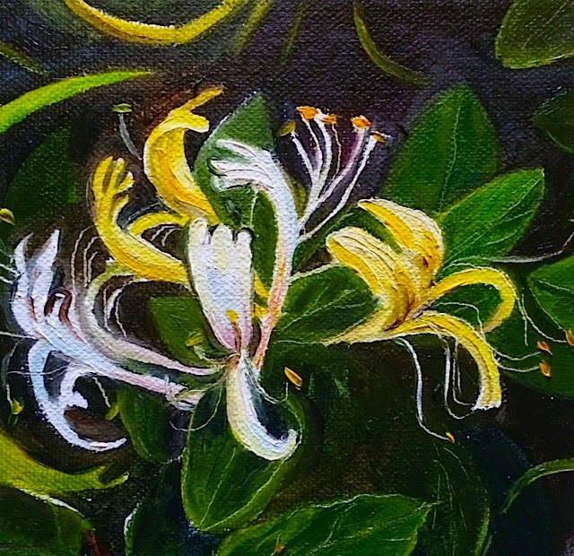 640x620 Sandra Cassibry February 2015 - Honeysuckle Painting