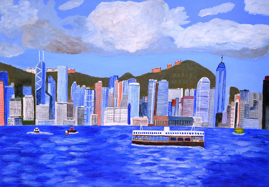 900x626 Hong Kong Painting By Magdalena Frohnsdorff - Hong Kong Painting