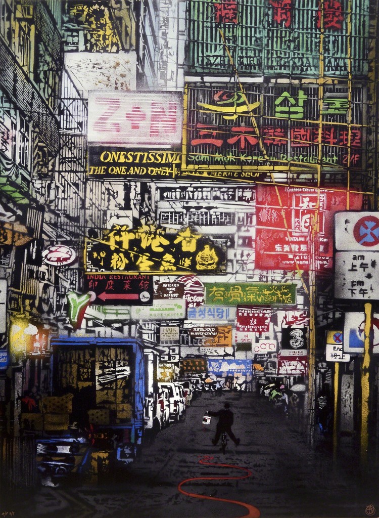 750x1024 Nick Walker Painting The Town Red (Hong Kong - Hong Kong Painting