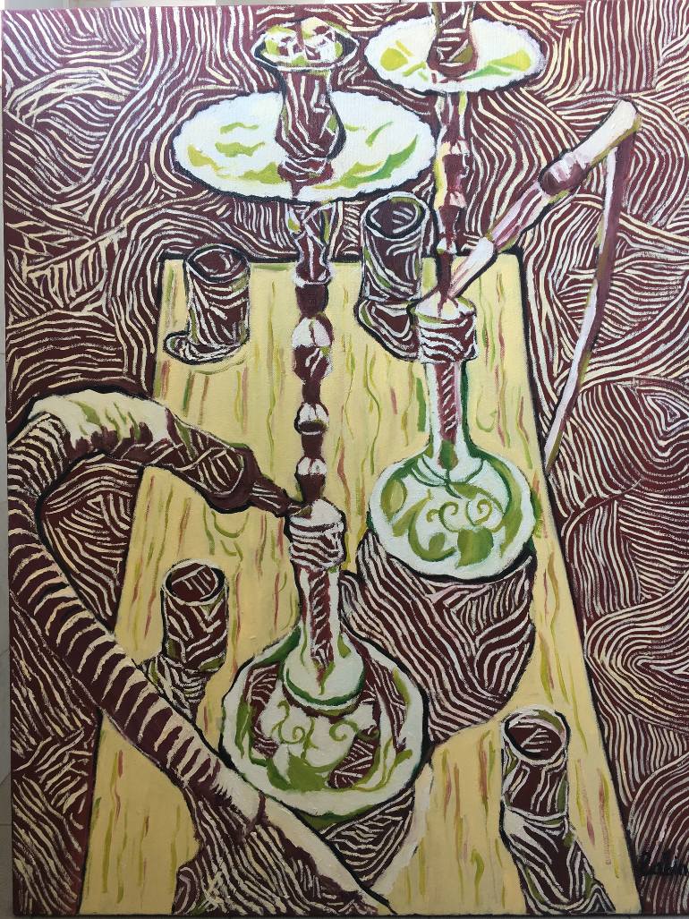 770x1027 Saatchi Art Hookah Painting By Safarova Sabina - Hookah Painting