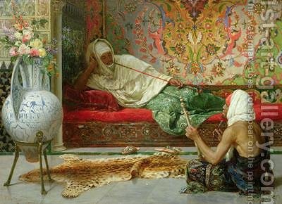 400x290 The Hookah Pipe Tomas Moragas Y Torras Reproduction 1st Art Gallery - Hookah Painting