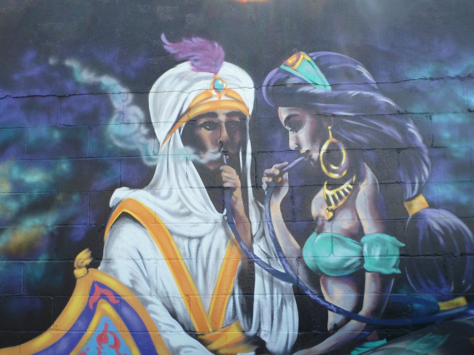 1600x1200 Travelmarx Da Spot Hookah Lounge Murals - Hookah Painting
