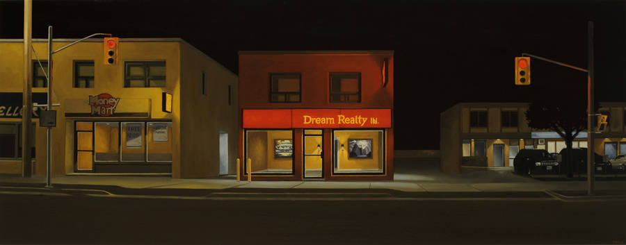 900x353 Hopper Like Paintings Of Buildings Entrances Fubiz Media - Hooper Painting