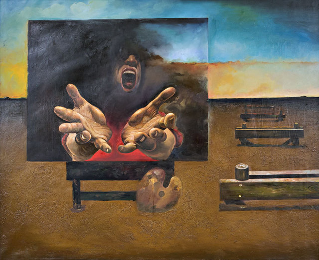 640x522 Mard Issa Artwork The Wasteland Of Hope Original Painting Oil - Hope Painting