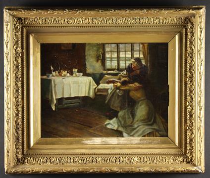 424x360 An Oil On Canvas Board A Hopeless Dawn Copied From The Original - Hopeless Dawn Painting