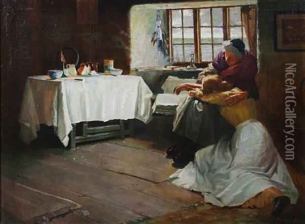 600x441 Hopeless Dawn Oil Painting Reproduction By Frank Bramley - Hopeless Dawn Painting
