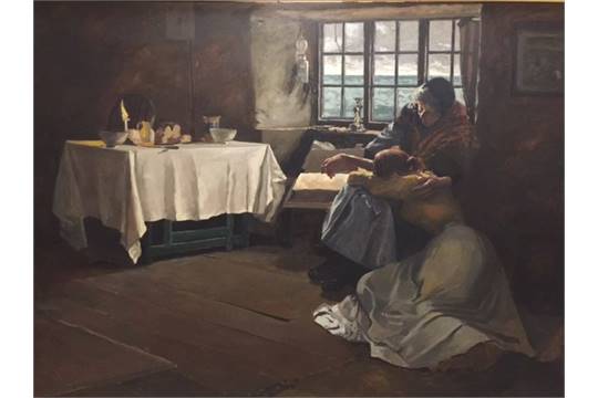 540x360 Janet Shearer (Cornish), After Frank Bramley, - Hopeless Dawn Painting