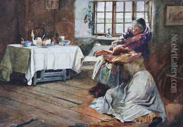 600x415 A Hopeless Dawn Oil Painting Reproduction By Frank Bramley - Hopeless Dawn Painting