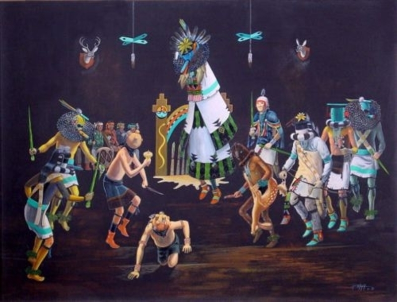 800x608 Savvy Collector Shalako By Raymond Naharay Naha - Hopi Painting