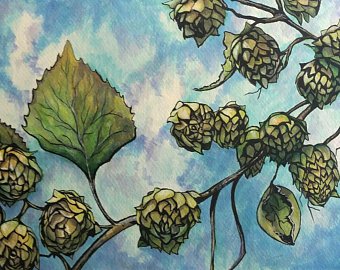 340x270 Hops Painting Etsy - Hops Painting