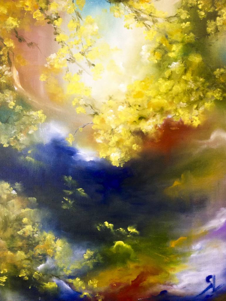 770x1027 Saatchi Art Yellow Hops Painting By Yana Koblik - Hops Painting