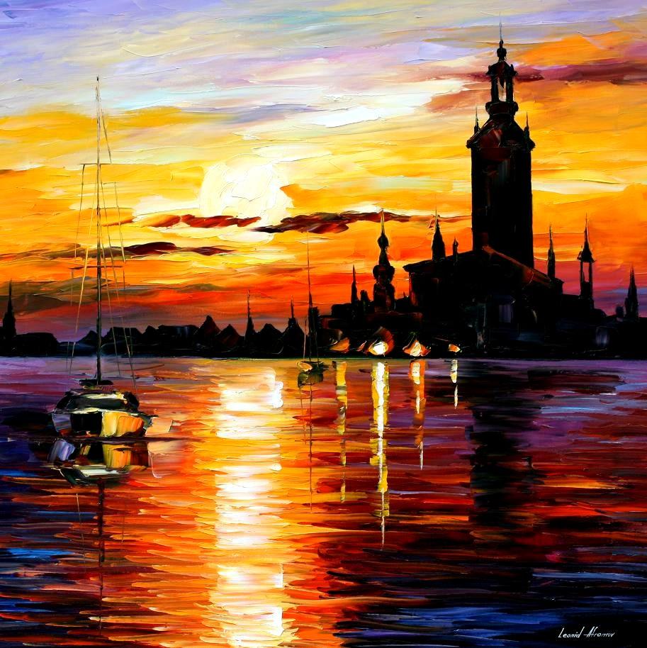 913x914 Leonid Afremov, Oil On Canvas, Palette Knife, Buy Original - Horizon Painting