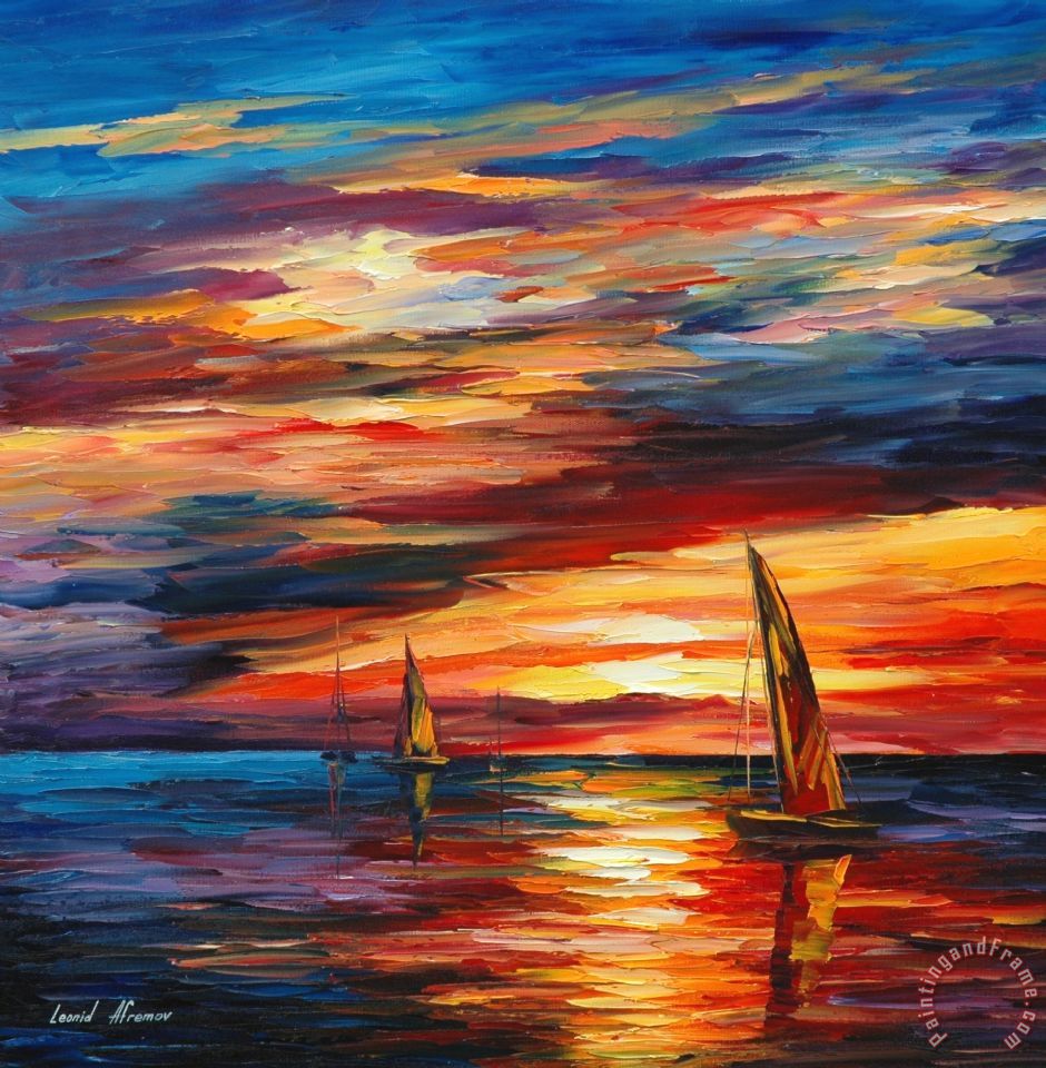 940x960 Leonid Afremov On The Horizon Painting - Horizon Painting