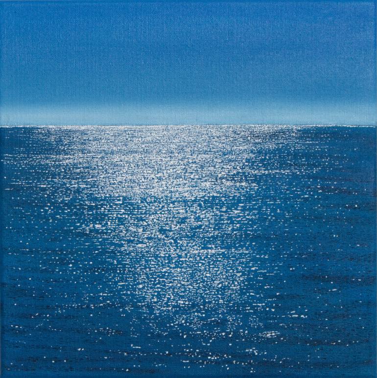 770x773 Saatchi Art Shimmering Horizon Painting By Stefan Fierros - Horizon Painting