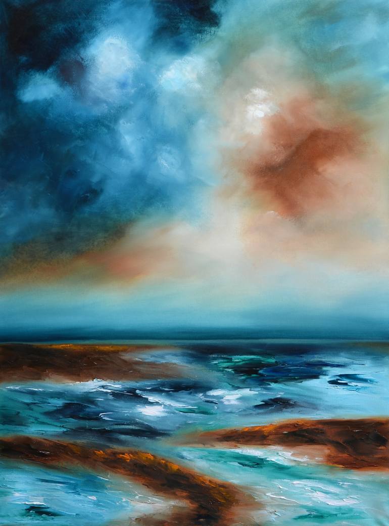 770x1040 Saatchi Art Storm On The Horizon Painting By Niki Katiki - Horizon Painting