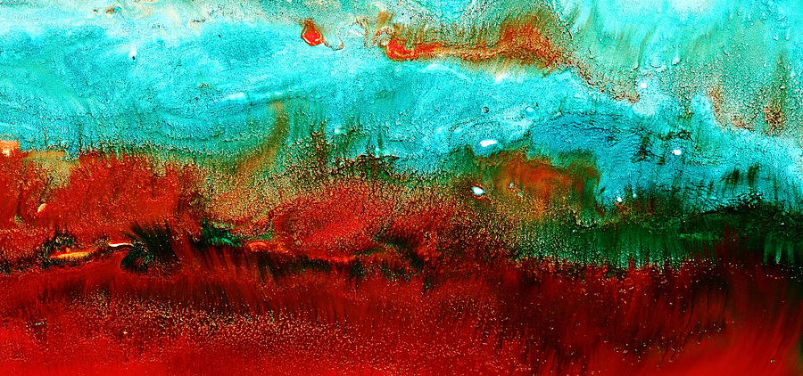 900x422 Horizontal Panoramic Abstract Art - Horizontal Painting