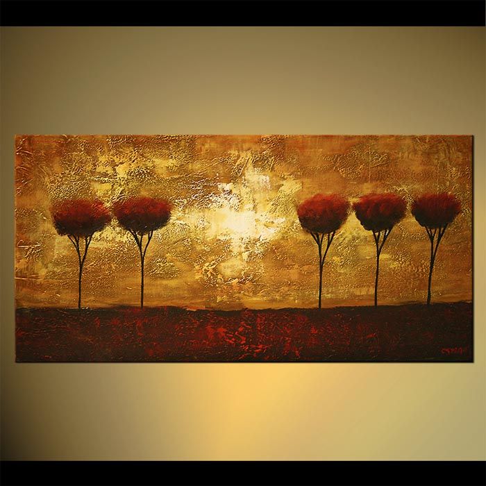 700x700 Horizontal Paintings Contemporary Landscape Painting - Horizontal Painting