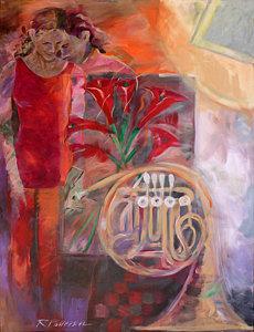 230x300 French Horn Paintings - Horn Painting