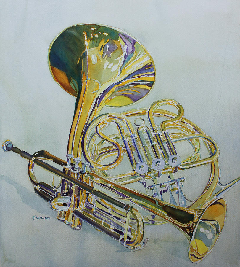 811x900 French Horn Paintings Fine Art America - Horn Painting